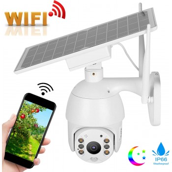 WESTON 太陽能高清無線網絡攝像機 白色 Solar Panel 4G/WIFI 4MP IP Camera Q5